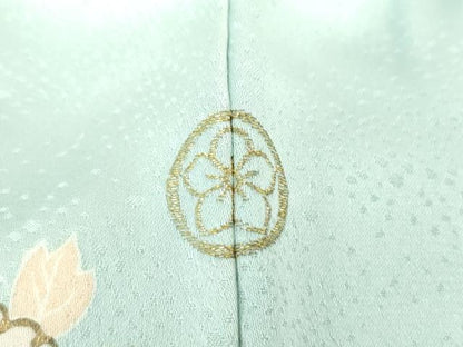 平和屋着物●訪問着　駒刺繍　枝花文　金彩　ゑり善扱い　正絹　逸品　DABE5346ps