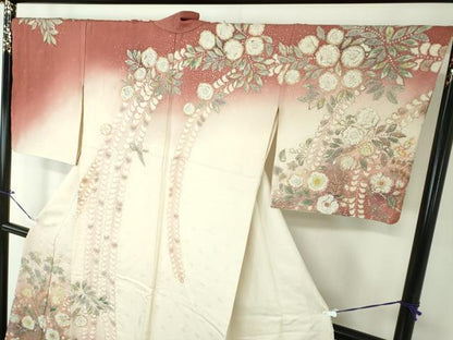 平和屋着物●吉乃一廉 幻の辻が花 訪問着 絞り 辻が花 暈し染め 銀通し地 正絹 逸品 DAAQ2985ps