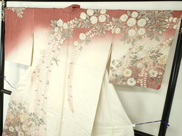 平和屋着物●吉乃一廉 幻の辻が花 訪問着 絞り 辻が花 暈し染め 銀通し地 正絹 逸品 DAAQ2985ps