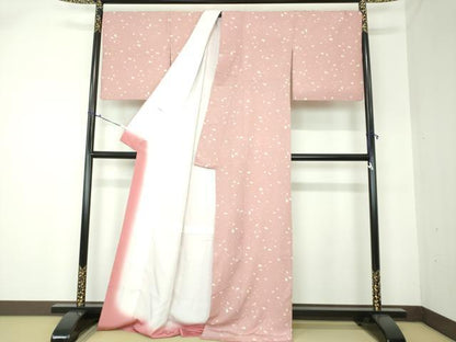 平和屋着物●上質な小紋 舞桜 ロング丈 正絹 逸品 DAAQ3106ps