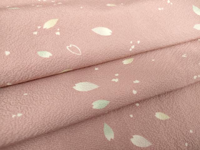 平和屋着物●上質な小紋 舞桜 ロング丈 正絹 逸品 DAAQ3106ps