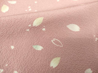 平和屋着物●上質な小紋 舞桜 ロング丈 正絹 逸品 DAAQ3106ps