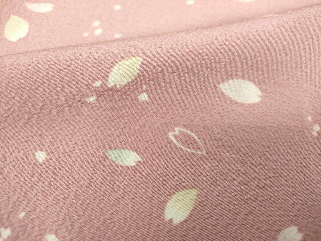 平和屋着物●上質な小紋 舞桜 ロング丈 正絹 逸品 DAAQ3106ps