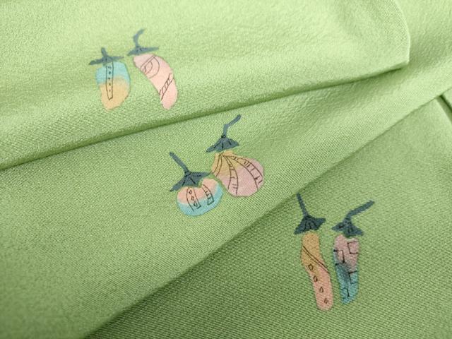 平和屋着物●上質な小紋 手描き 成り物 正絹 逸品 DAAQ3118ps