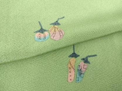 平和屋着物●上質な小紋 手描き 成り物 正絹 逸品 DAAQ3118ps