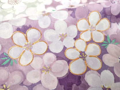 平和屋着物●紫綬褒章 巨匠『岩田専太郎』 振袖 駒刺繍 舞梅 暈し染め 金彩 正絹 逸品 DAAQ3160ps