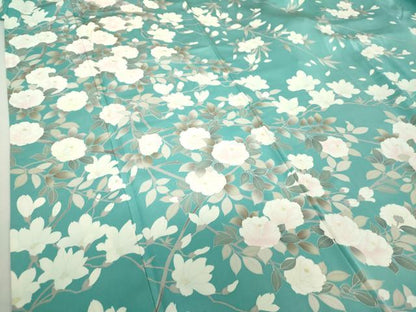 平和屋着物●訪問着 枝垂れ桜 木蓮 椿 ロング丈 正絹 逸品 DAAQ3172ps