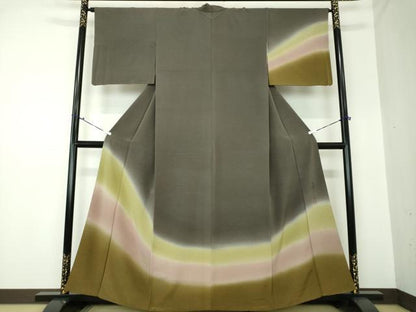平和屋着物●友禅作家の巨匠　浅井青仁　訪問着　霞文　暈し染め　正絹　逸品　DAAQ3199ps