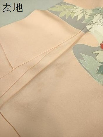 平和屋着物●訪問着　草花文　金彩　正絹　逸品　DAAQ3208ps