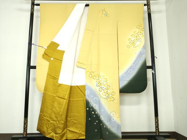 平和屋着物●豪華振袖　舞桜　暈し染め　金彩　鈴乃屋扱い　正絹　逸品　DAAQ3224ps