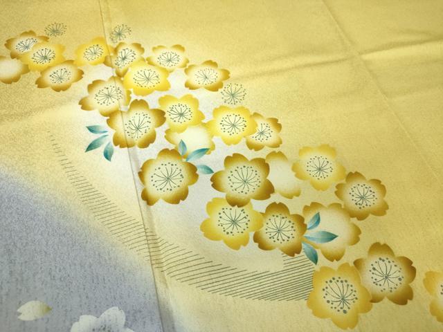 平和屋着物●豪華振袖　舞桜　暈し染め　金彩　鈴乃屋扱い　正絹　逸品　DAAQ3224ps