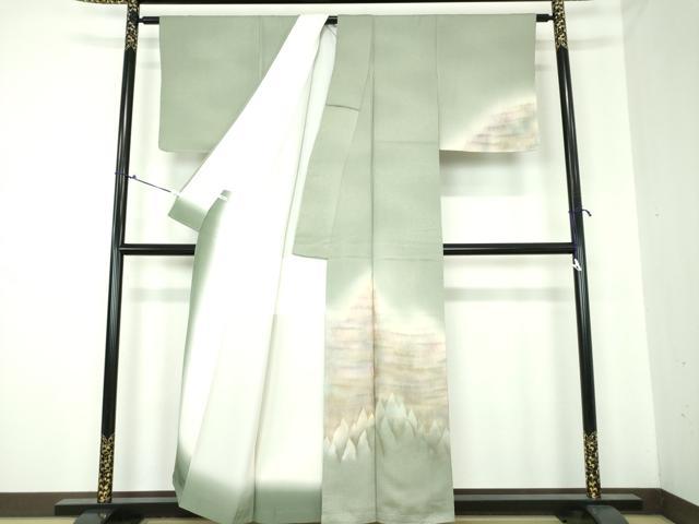 平和屋着物●訪問着 樹林地紋 暈し染め 金彩 正絹 逸品 DAAQ3238ps