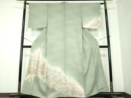 平和屋着物●訪問着 樹林地紋 暈し染め 金彩 正絹 逸品 DAAQ3238ps