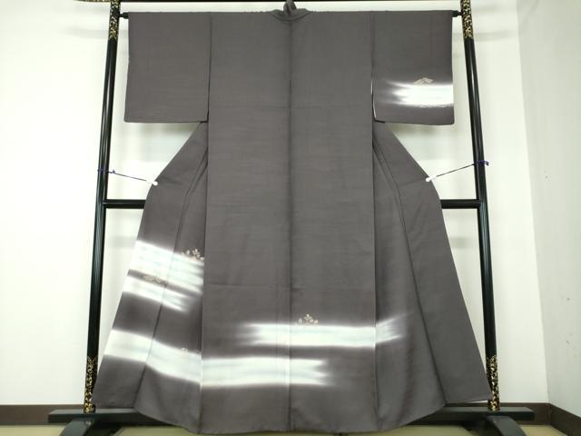 平和屋着物●訪問着 刺繍 霞立波松葉文 暈し染め 金彩 正絹 逸品 DAAQ3240ps