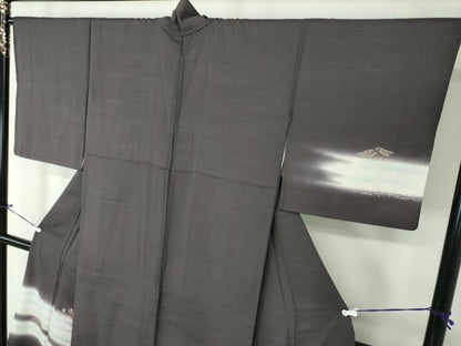 平和屋着物●訪問着 刺繍 霞立波松葉文 暈し染め 金彩 正絹 逸品 DAAQ3240ps