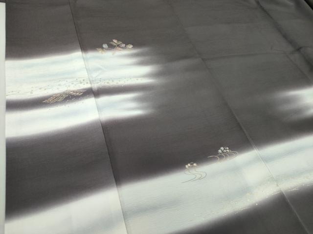 平和屋着物●訪問着 刺繍 霞立波松葉文 暈し染め 金彩 正絹 逸品 DAAQ3240ps