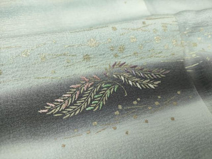 平和屋着物●訪問着 刺繍 霞立波松葉文 暈し染め 金彩 正絹 逸品 DAAQ3240ps
