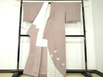 平和屋着物●松尾光琳　色留訪問着　刺繍　源氏歌仙図　銀彩　正絹　逸品　DAAQ3253ps