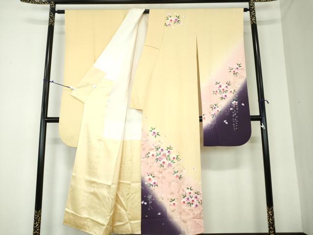 平和屋着物●豪華振袖 駒刺繍 舞桜 暈し染め 金糸 鈴乃屋扱い 正絹 逸品 DAAQ3256ps