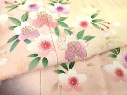 平和屋着物●豪華振袖 駒刺繍 舞桜 暈し染め 金糸 鈴乃屋扱い 正絹 逸品 DAAQ3256ps