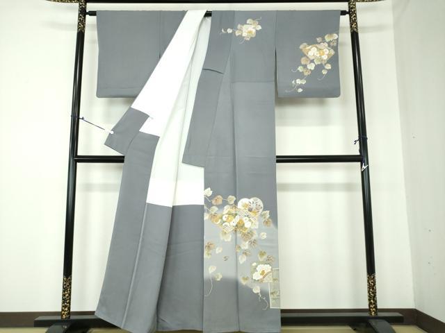 平和屋着物●中国三大刺繍 相良刺繍 訪問着 黄金繭 駒刺繍 地紙花文 暈し染め 金彩 正絹 逸品 DAAQ3280ps
