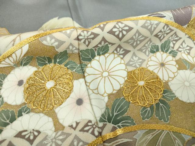 平和屋着物●中国三大刺繍 相良刺繍 訪問着 黄金繭 駒刺繍 地紙花文 暈し染め 金彩 正絹 逸品 DAAQ3280ps