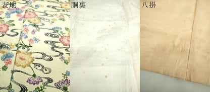 平和屋着物●上質な小紋 型染 流水花文 正絹 逸品 DAAQ3282ps