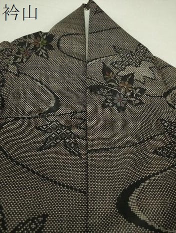 平和屋着物●本場大島紬　7マルキ　竜田川花文　正絹　逸品　DAAQ3326ps