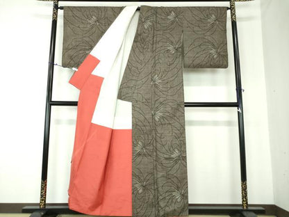 平和屋着物●本場大島紬 7マルキ 乱菊 正絹 逸品 DAAQ3338ps