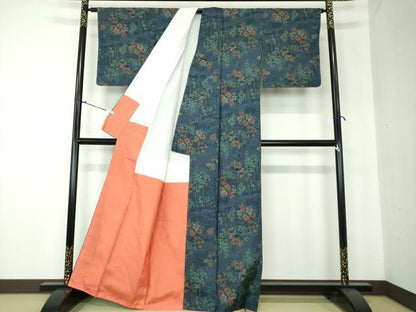 平和屋着物●本場大島紬 樹林花文 正絹 逸品 未使用 DAAQ3347ps