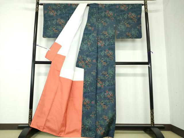 平和屋着物●本場大島紬 樹林花文 正絹 逸品 未使用 DAAQ3347ps