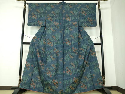 平和屋着物●本場大島紬 樹林花文 正絹 逸品 未使用 DAAQ3347ps