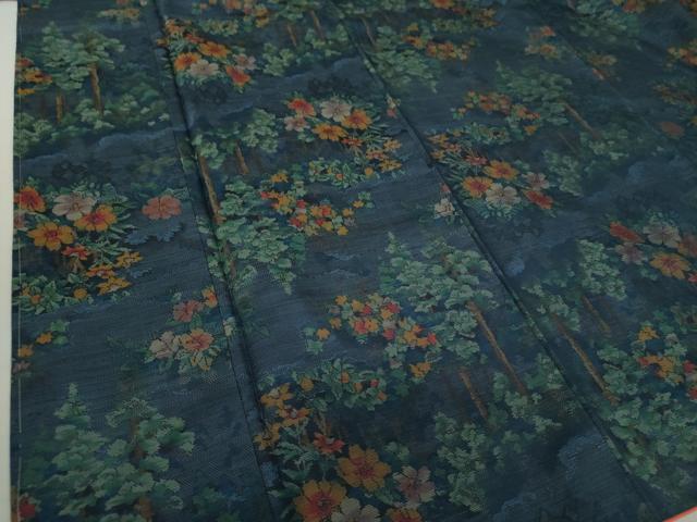 平和屋着物●本場大島紬 樹林花文 正絹 逸品 未使用 DAAQ3347ps