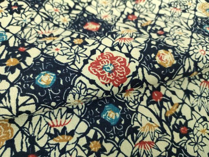 平和屋着物●上質な小紋　型染　花菱文　正絹　逸品　DAAQ3377ps