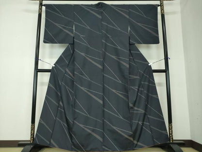 平和屋着物●本場大島紬 斜線文 正絹 逸品 DAAQ3381ps