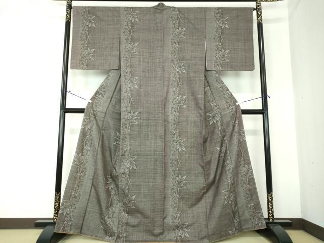 平和屋着物●本場大島紬　7マルキ　草花間道　正絹　逸品　未使用　DAAQ3391ps