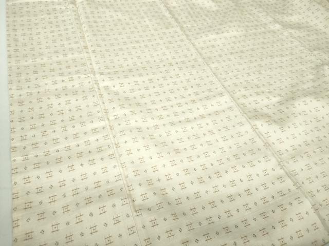 平和屋着物●上質な紬 井桁絣 正絹 逸品 DAAQ3414ps