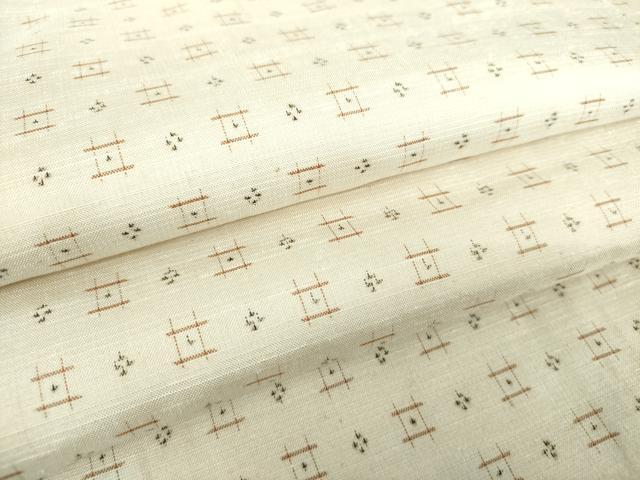 平和屋着物●上質な紬 井桁絣 正絹 逸品 DAAQ3414ps