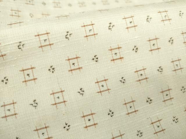 平和屋着物●上質な紬 井桁絣 正絹 逸品 DAAQ3414ps