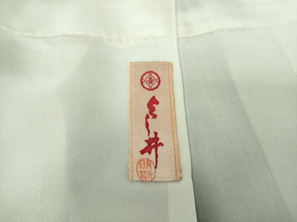 平和屋着物●訪問着　紬地　変わり縞　黒地　正絹　逸品　DAAQ3425ps