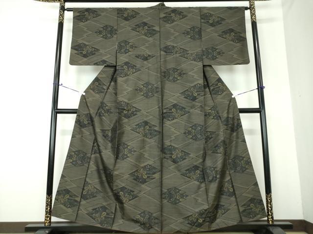 平和屋着物●本場大島紬 松皮菱花文 正絹 逸品 DAAQ3456ps