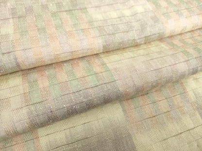 平和屋着物●上質な紬 背抜き仕立て 市松綾織 変わり市松 正絹 逸品 DAAQ3486ps