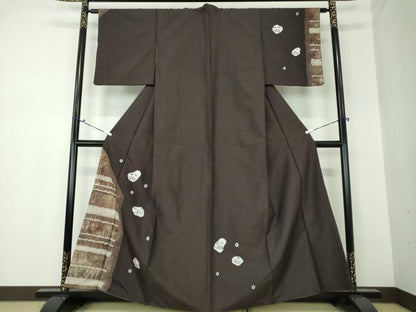 平和屋着物●訪問着 紬地 絞り 飛鳥文 正絹 逸品 DAAQ3498ps