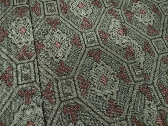 平和屋着物●本場大島紬 割り込み絣 蜀江花文 正絹 逸品 未使用 DAAQ3514ps