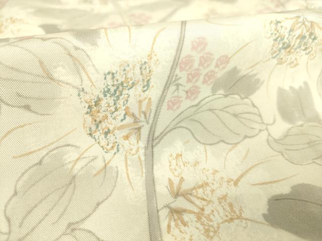 平和屋着物▽本場染大島紬 単衣 枝花文 正絹 逸品 DAAQ3562az