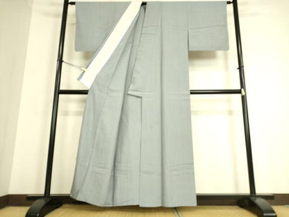 平和屋着物▽上質な紬 単衣 淡藤色 正絹 逸品 DAAQ3566az