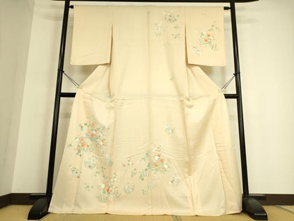 平和屋着物▽訪問着 単衣 籬花文 正絹 逸品 DAAQ3567az