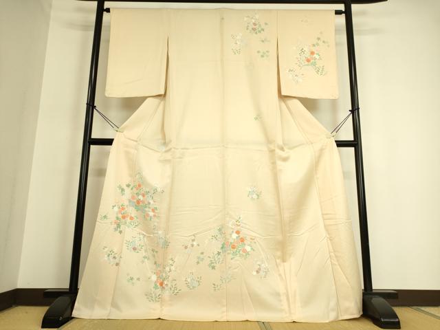 平和屋着物▽訪問着 単衣 籬花文 正絹 逸品 DAAQ3567az