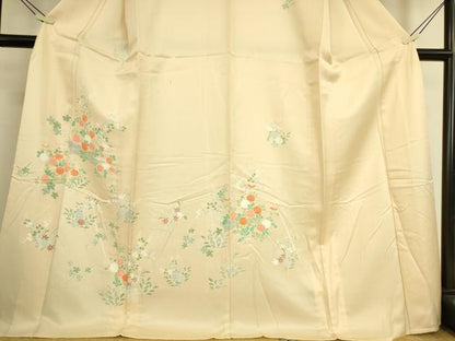 平和屋着物▽訪問着 単衣 籬花文 正絹 逸品 DAAQ3567az