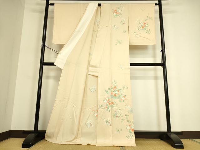 平和屋着物▽訪問着 単衣 籬花文 正絹 逸品 DAAQ3567az